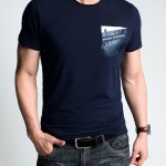 Nevy Blue Round Neck T Shirts Printing Dubai